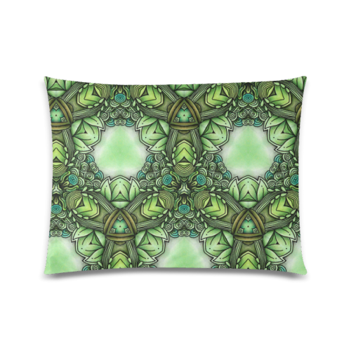 Mandy Green- Forest Circles pattern Custom Picture Pillow Case 20"x26" (one side)
