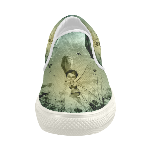Cute fairy Women's Slip-on Canvas Shoes (Model 019)