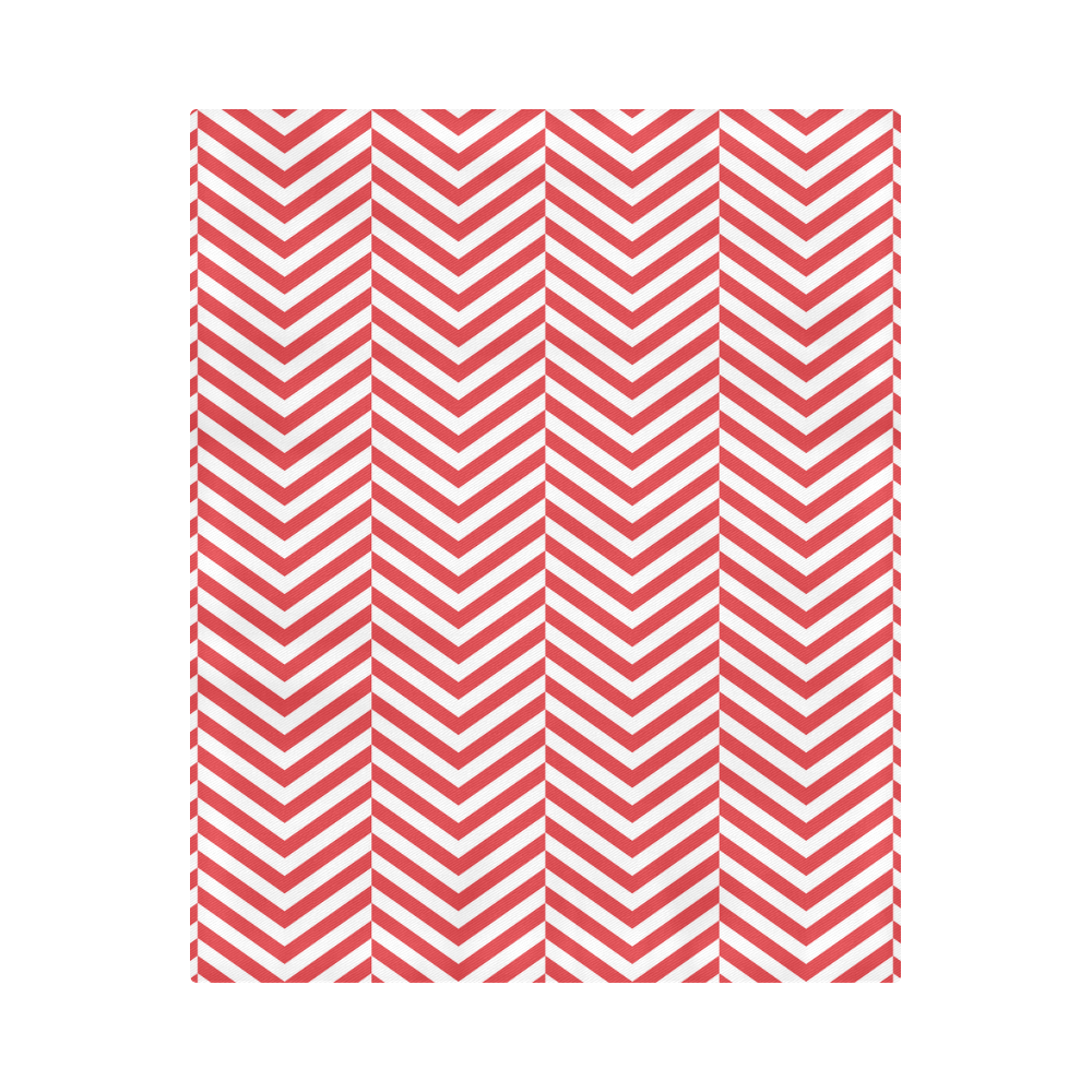 red and white classic chevron pattern Duvet Cover 86"x70" ( All-over-print)