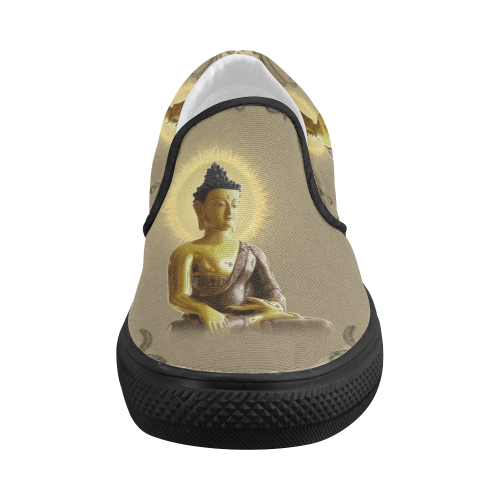 Buddha Women's Slip-on Canvas Shoes (Model 019)