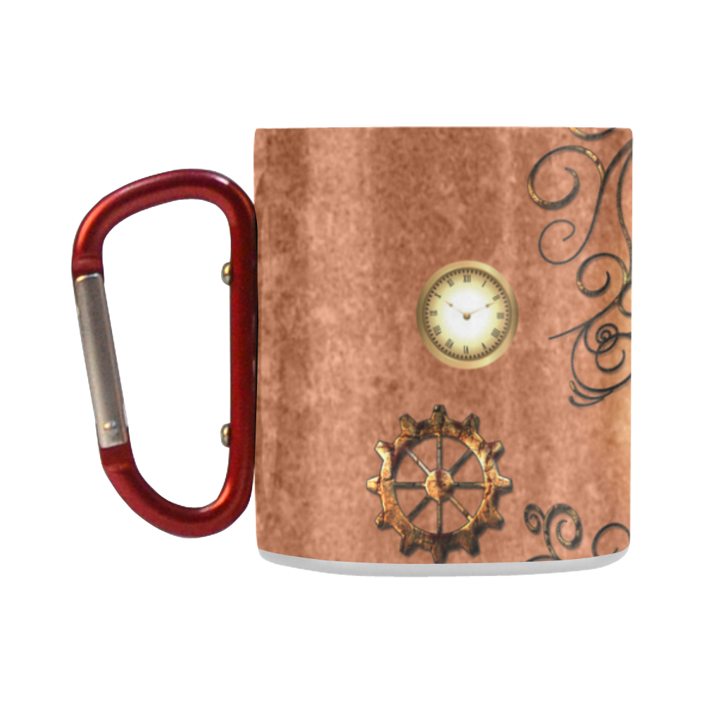 Steampunk, cute owl Classic Insulated Mug(10.3OZ)