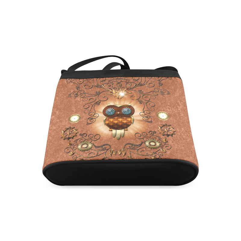 Steampunk, cute owl Crossbody Bags (Model 1613)
