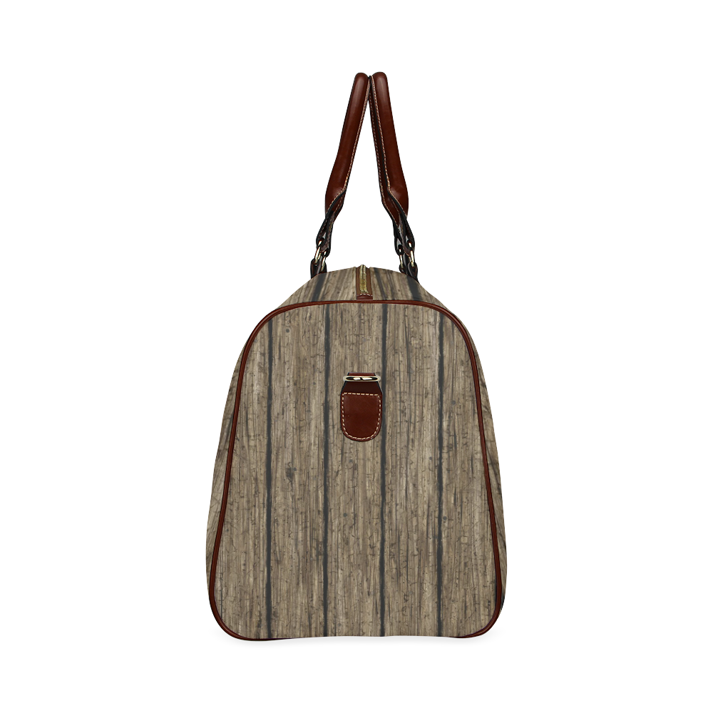 wooden planks Waterproof Travel Bag/Small (Model 1639)