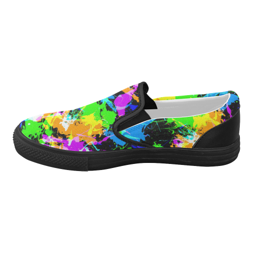 PAINT SPLASH Women's Slip-on Canvas Shoes (Model 019)