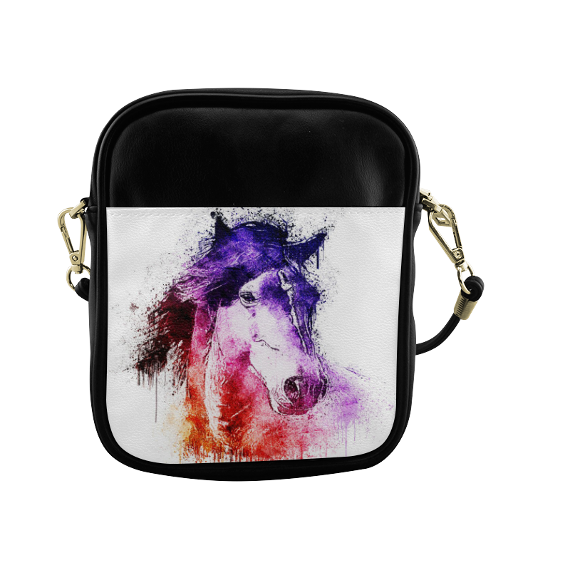 watercolor horse Sling Bag (Model 1627)