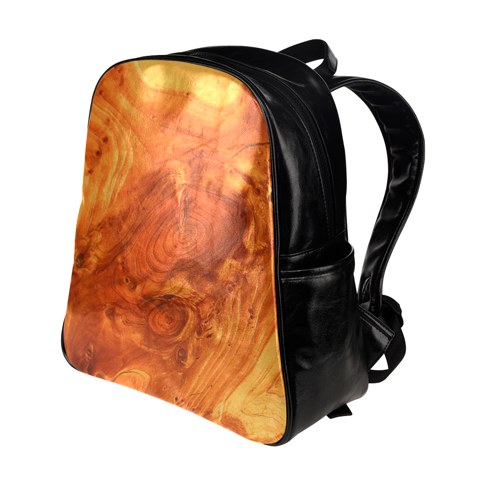 fantastic wood grain Multi-Pockets Backpack (Model 1636)