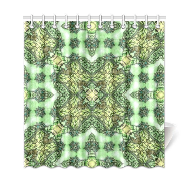 Mandy Green - Forest Garden pattern 2 Shower Curtain 69"x72"