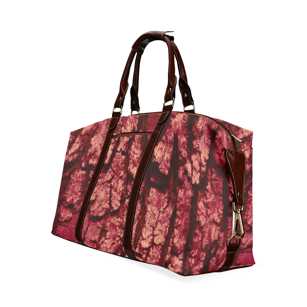 tree bark structure red Classic Travel Bag (Model 1643)
