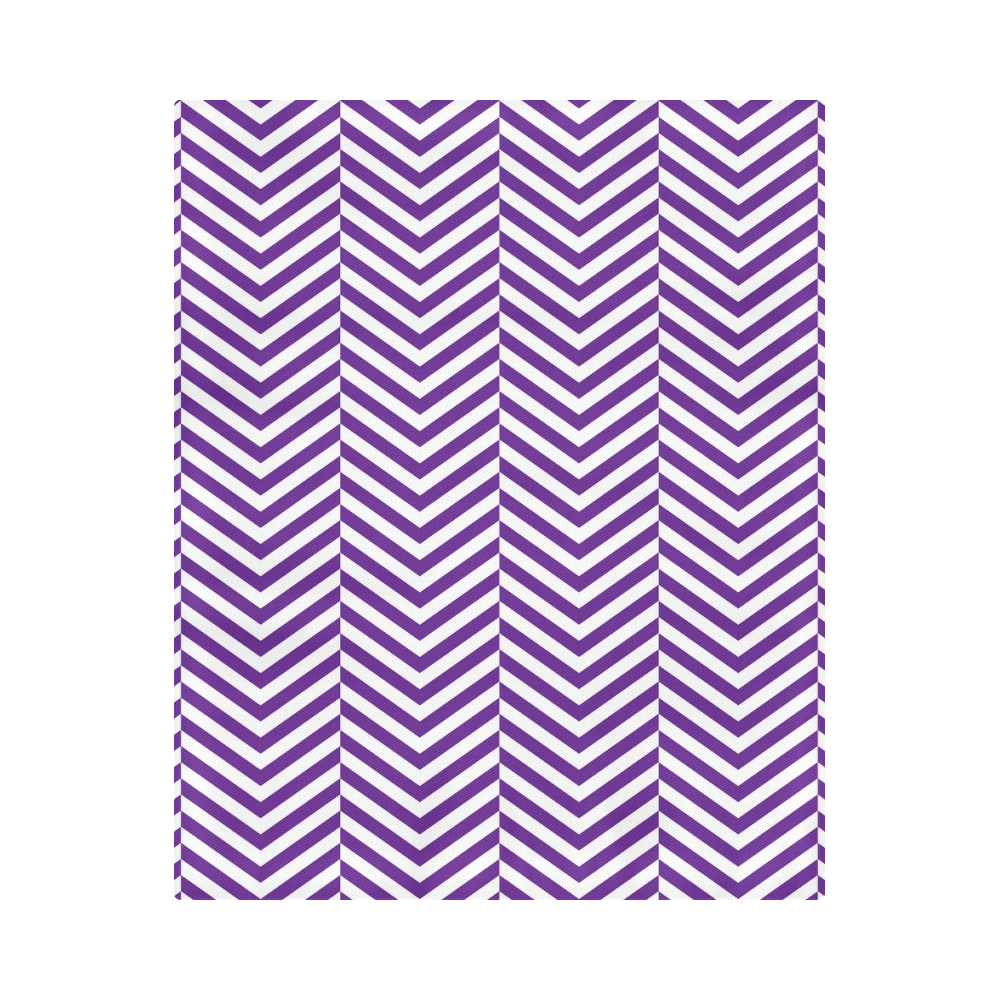 royal purple and white classic chevron pattern Duvet Cover 86"x70" ( All-over-print)