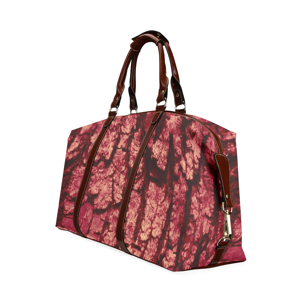 tree bark structure red Classic Travel Bag (Model 1643)