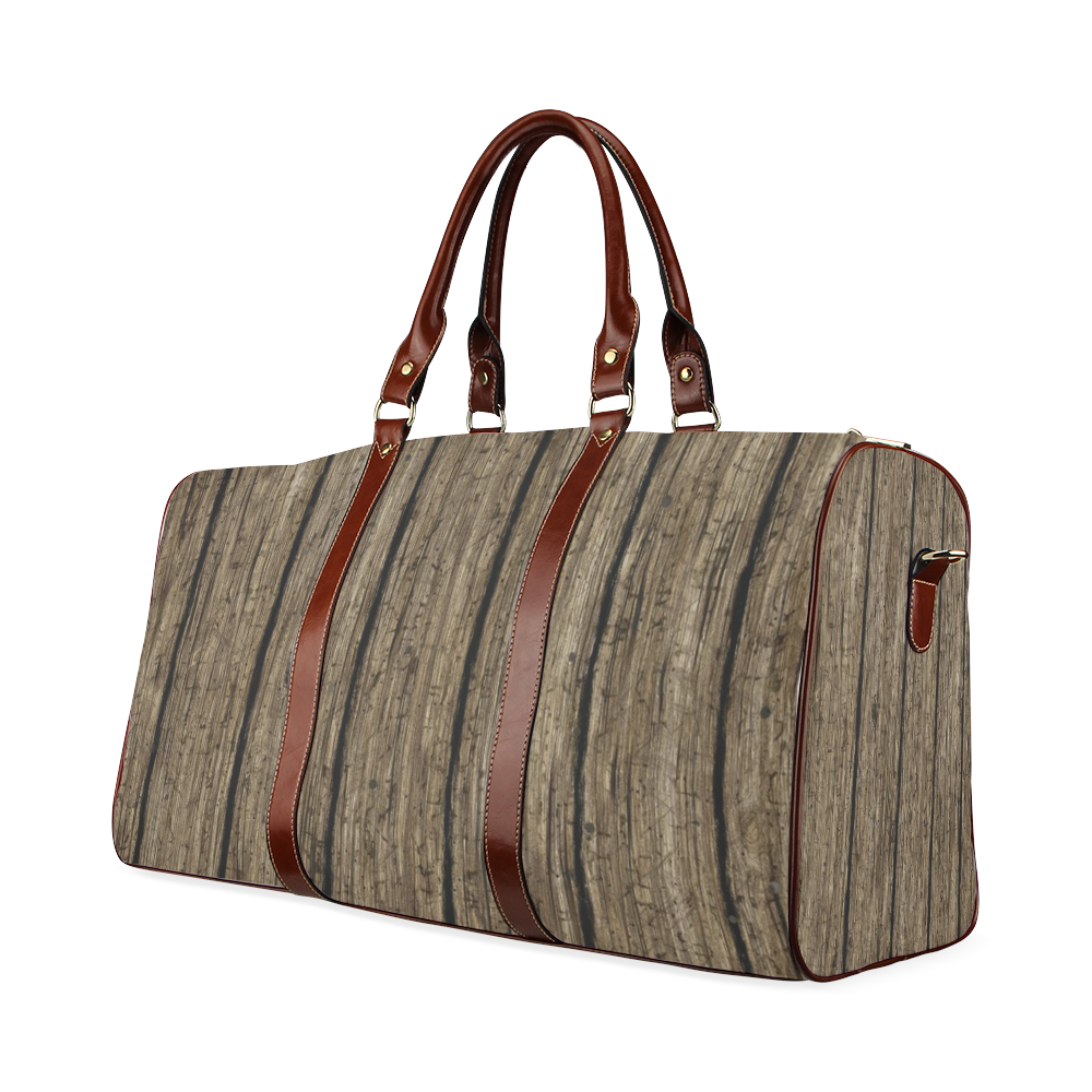 wooden planks Waterproof Travel Bag/Small (Model 1639)