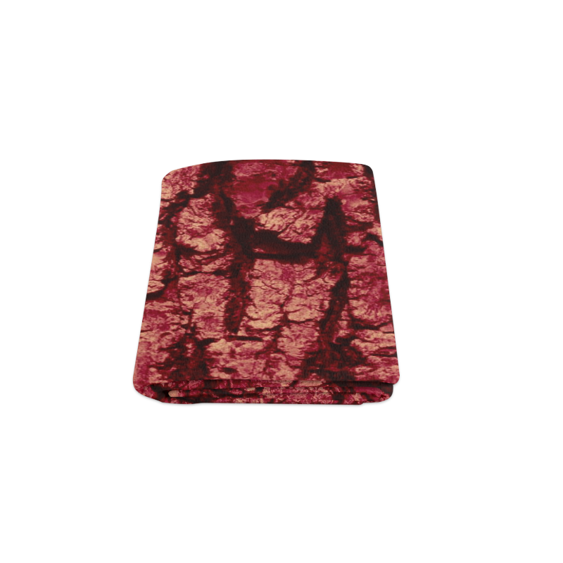 tree bark structure red Blanket 50"x60"