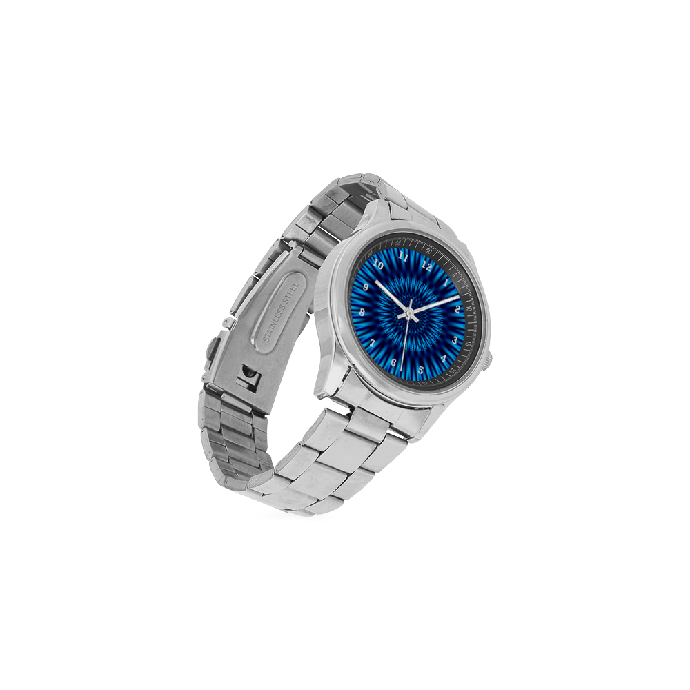 Blue Lagoon Men's Stainless Steel Watch(Model 104)