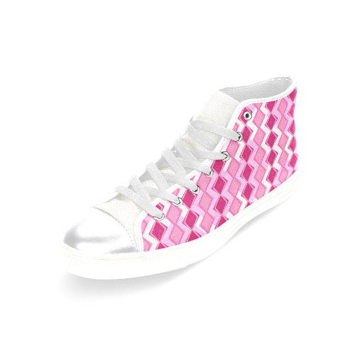 Pink Diamonds Women's Classic High Top Canvas Shoes (Model 017)