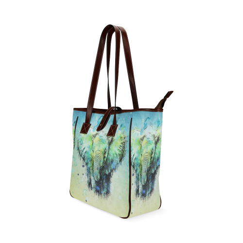 watercolor elephant Classic Tote Bag (Model 1644)