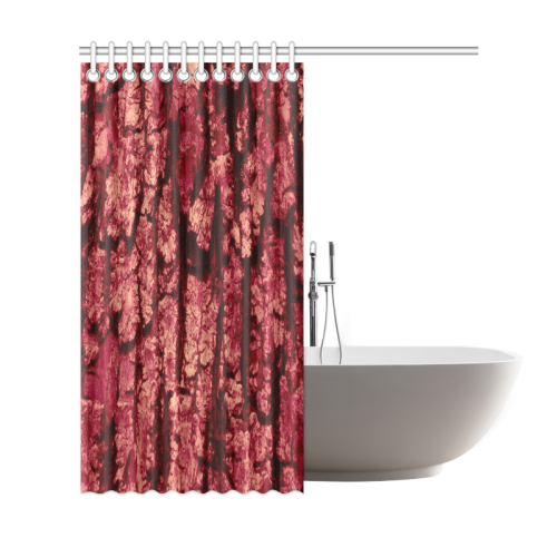tree bark structure red Shower Curtain 69"x72"
