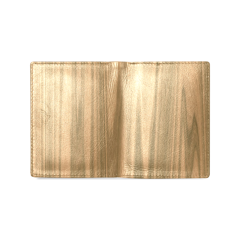 wooden structure Men's Leather Wallet (Model 1612)
