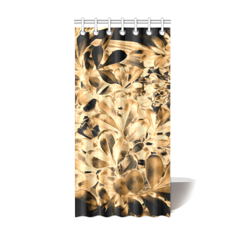 Foliage #2 Gold - Jera Nour Shower Curtain 36"x72"