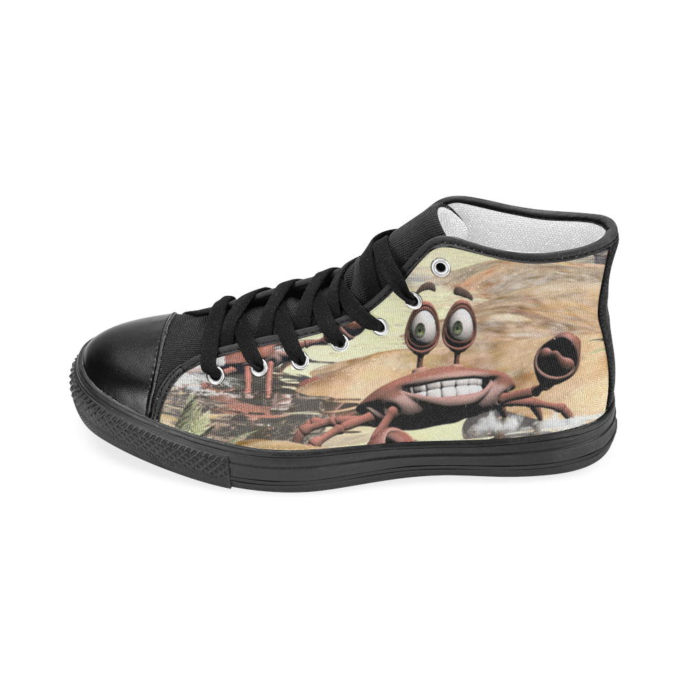 funny crabs Women's Classic High Top Canvas Shoes (Model 017)