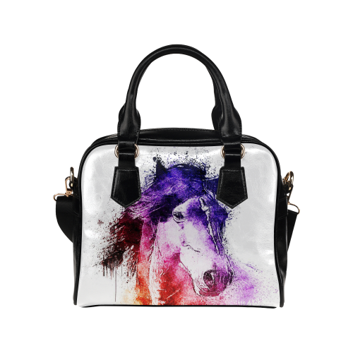watercolor horse Shoulder Handbag (Model 1634)