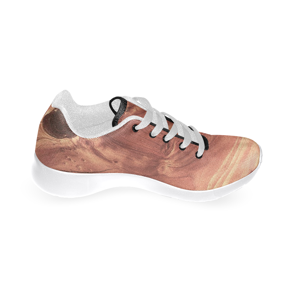 fantastic wood grain,brown Men’s Running Shoes (Model 020)