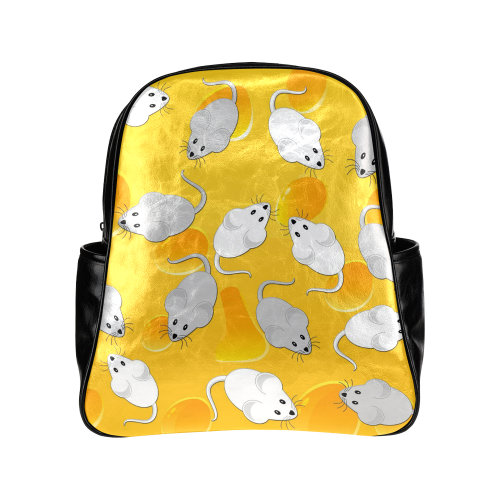 mice on cheese Multi-Pockets Backpack (Model 1636)