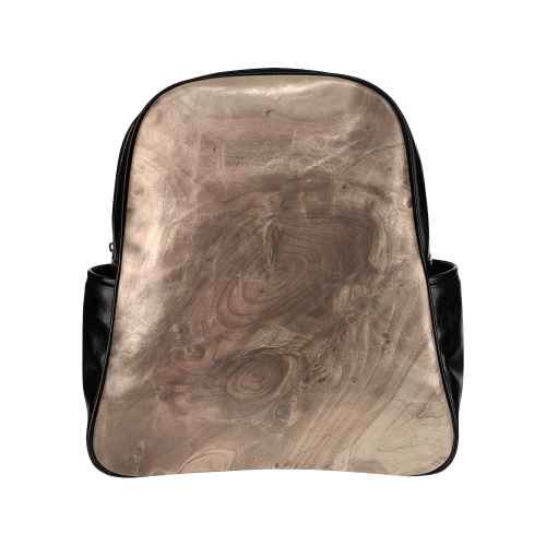 fantastic wood grain soft Multi-Pockets Backpack (Model 1636)