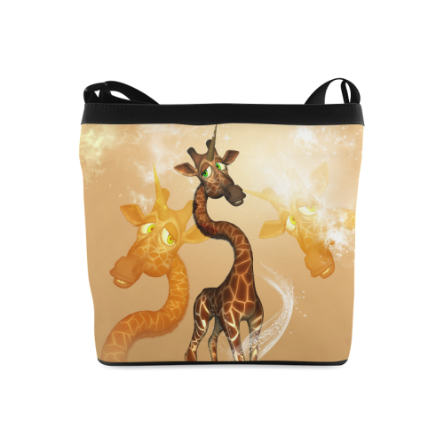 Funny unicorn giraffe Crossbody Bags (Model 1613)