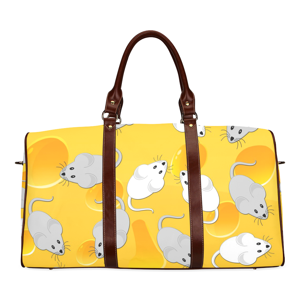 mice on cheese Waterproof Travel Bag/Small (Model 1639)