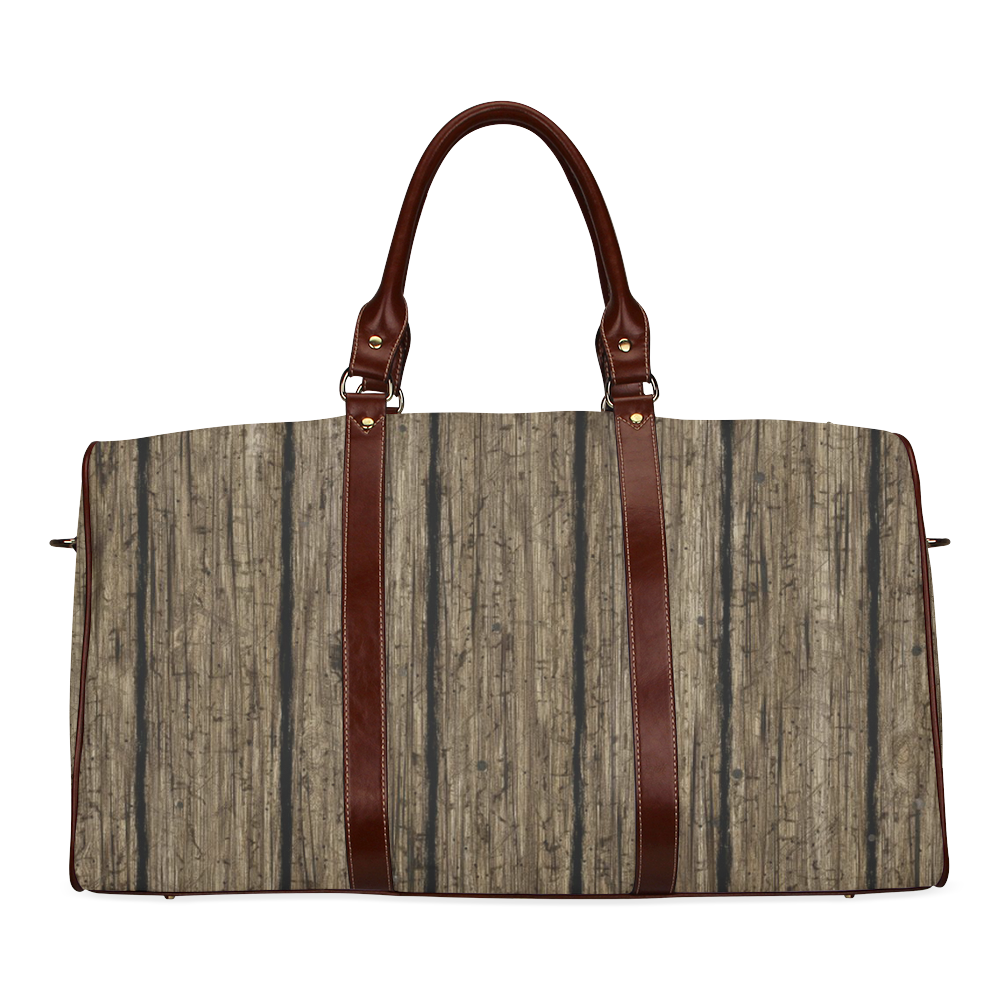 wooden planks Waterproof Travel Bag/Small (Model 1639)