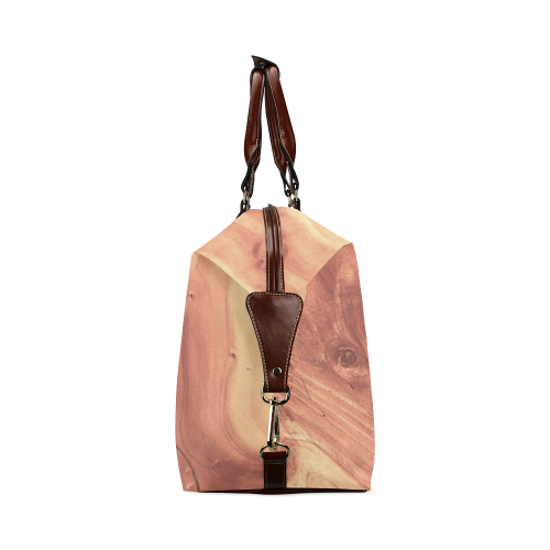 fantastic wood grain,brown Classic Travel Bag (Model 1643)