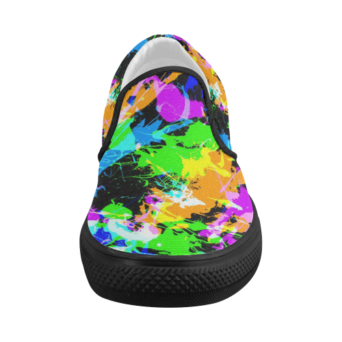 PAINT SPLASH Women's Slip-on Canvas Shoes (Model 019)