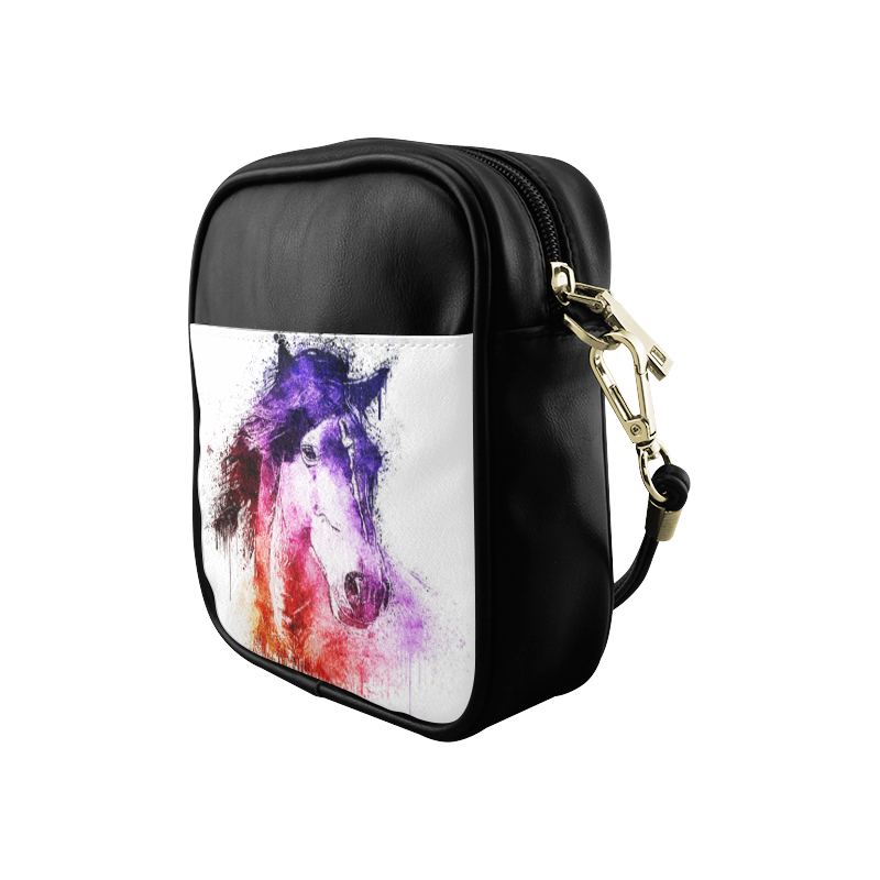 watercolor horse Sling Bag (Model 1627)