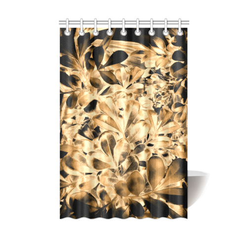 Foliage #2 Gold - Jera Nour Shower Curtain 48"x72"