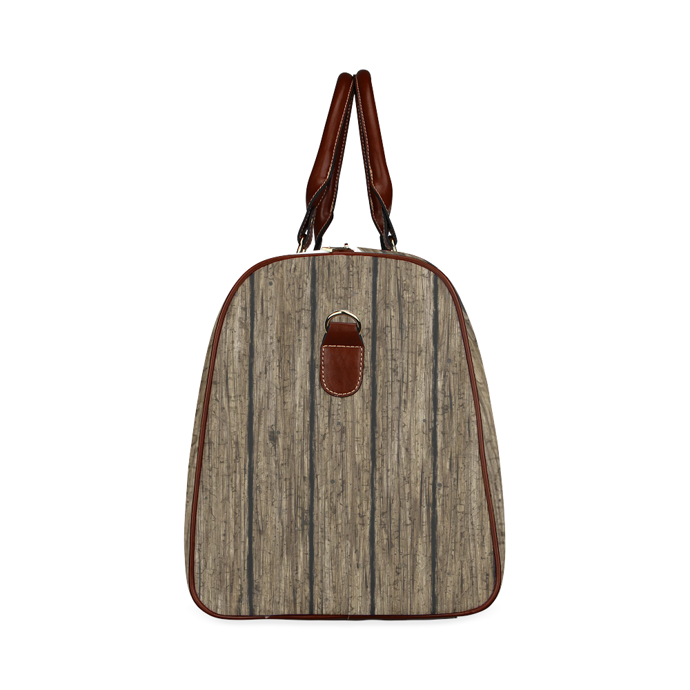 wooden planks Waterproof Travel Bag/Small (Model 1639)