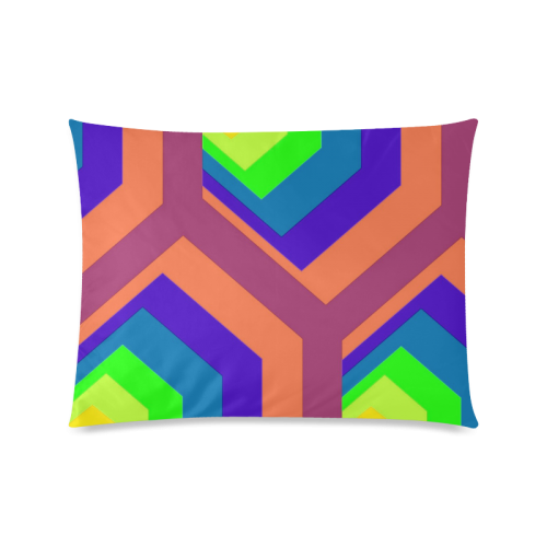 poly colors Custom Zippered Pillow Case 20"x26"(Twin Sides)