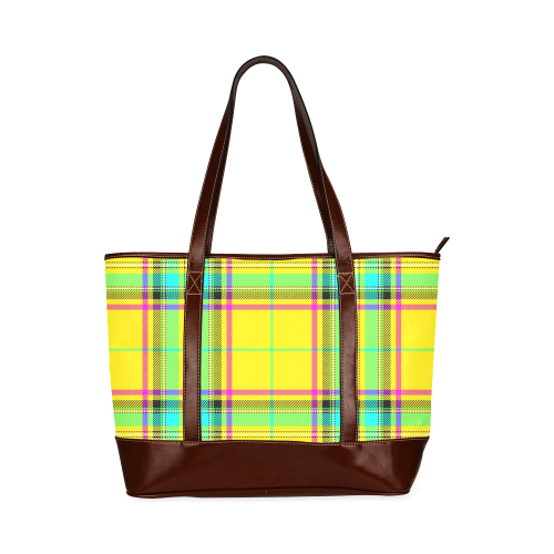 TARTAN-YELLOW Tote Handbag (Model 1642)