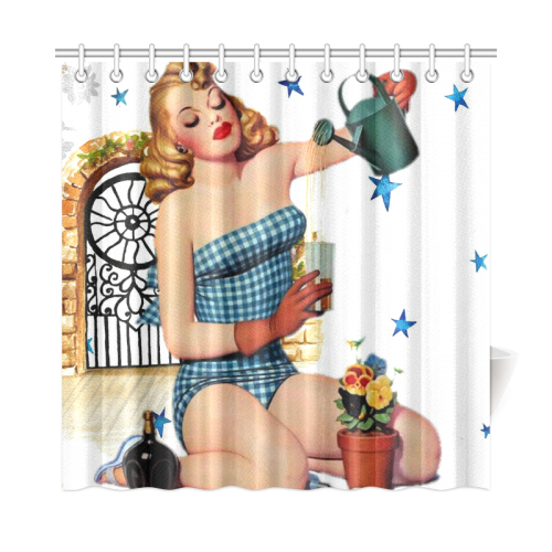 PIN UP Shower Curtain 72"x72"