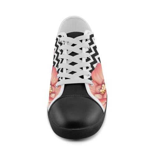 flower power Women's Canvas Shoes (Model 016)