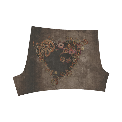 A decorated Steampunk Heart in brown Briseis Skinny Shorts (Model L04)