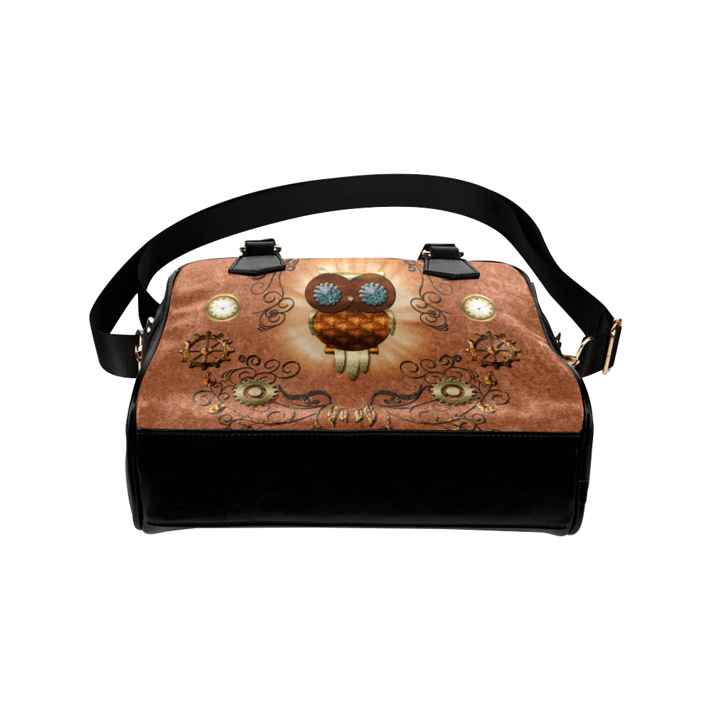 Steampunk,  cute owl Shoulder Handbag (Model 1634)