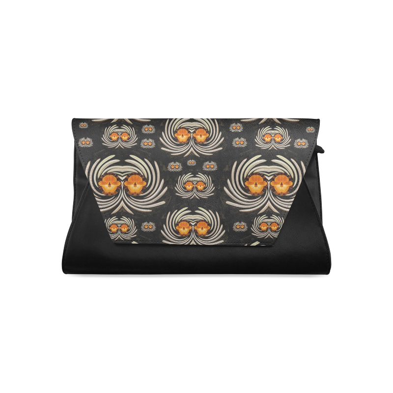 Decorative seeds and orchids Clutch Bag (Model 1630)