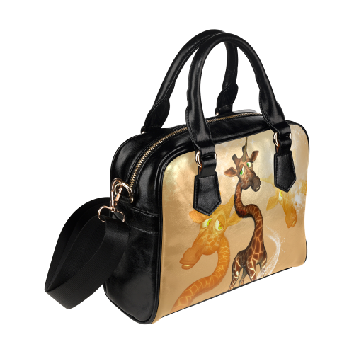 Funny giraffe Shoulder Handbag (Model 1634)