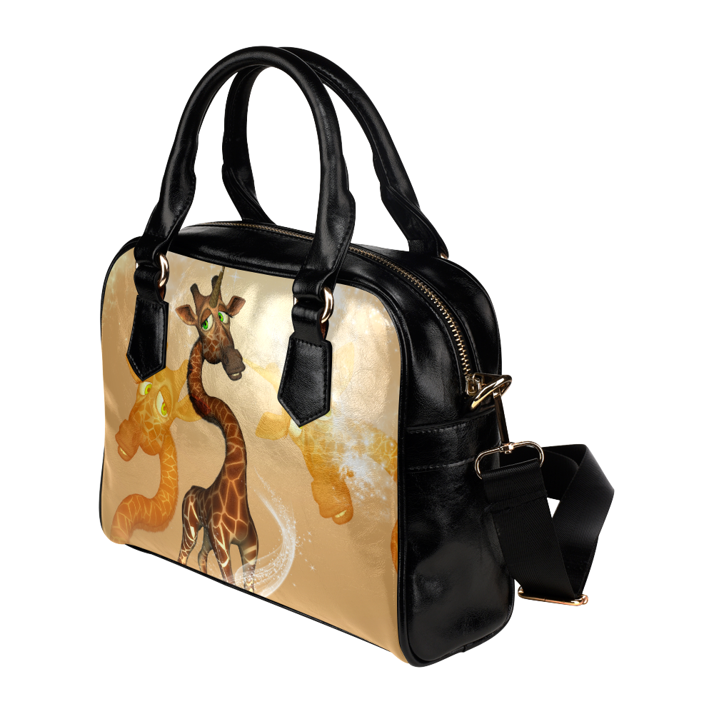 Funny giraffe Shoulder Handbag (Model 1634)