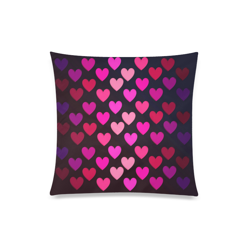 hearts on fire-2 Custom Zippered Pillow Case 20"x20"(One Side)