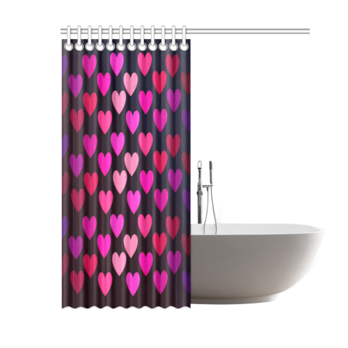 hearts on fire-2 Shower Curtain 60"x72"