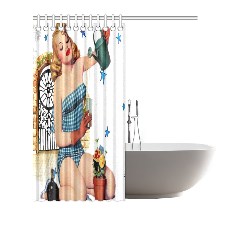 PIN UP Shower Curtain 72"x72"