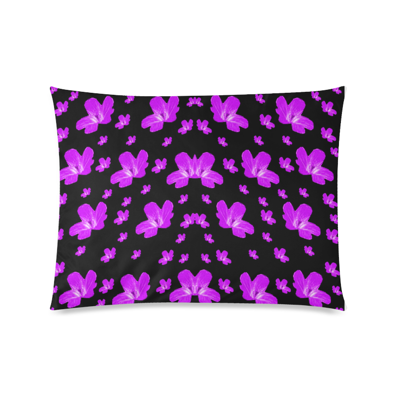 Pretty flowers in purple Custom Zippered Pillow Case 20"x26"(Twin Sides)