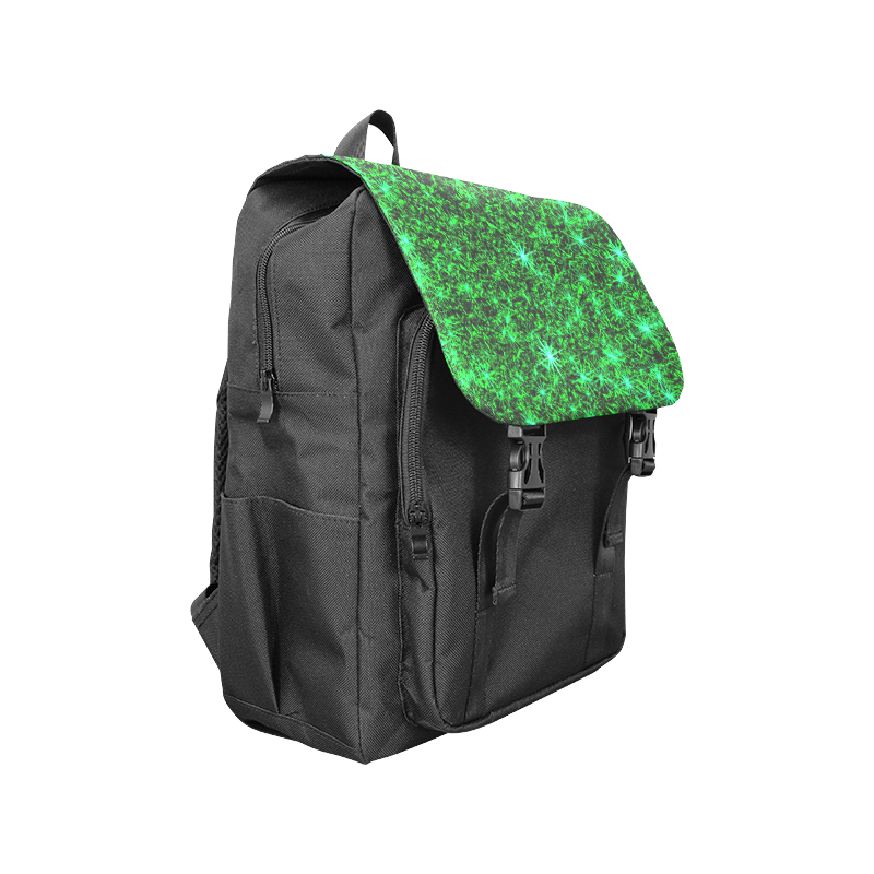 Sparkling Green - Black - Jera Nour | Casual Shoulders Backpack (Model 1623)