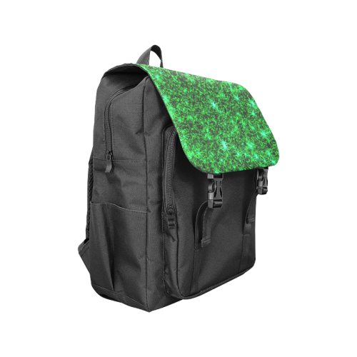 Sparkling Green - Black - Jera Nour | Casual Shoulders Backpack (Model 1623)